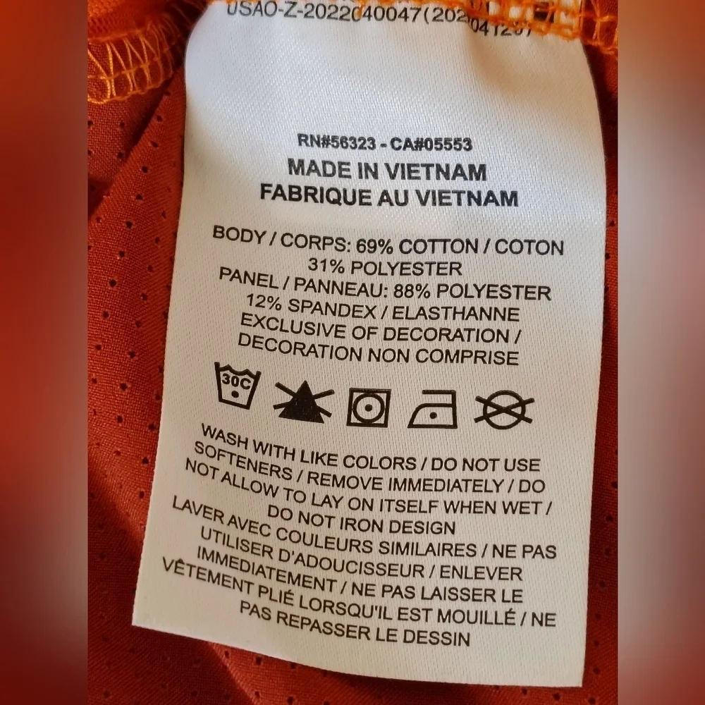 Nike Men's Vibrant Orange Short Sleeve Tee Size XL
